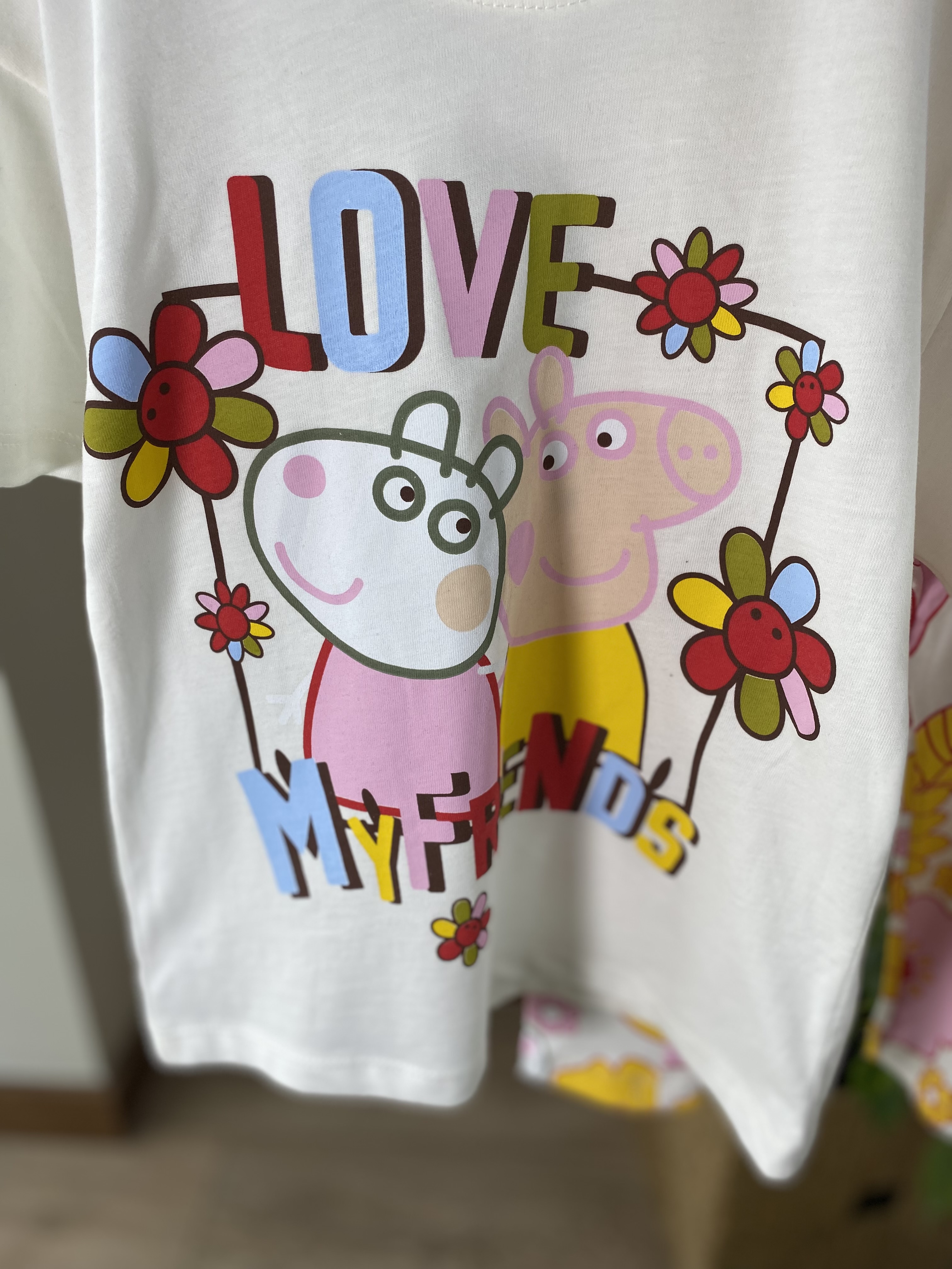 PEPPA%20SARI%20ÇİÇEKLİ%20TAYT%20TAKIM