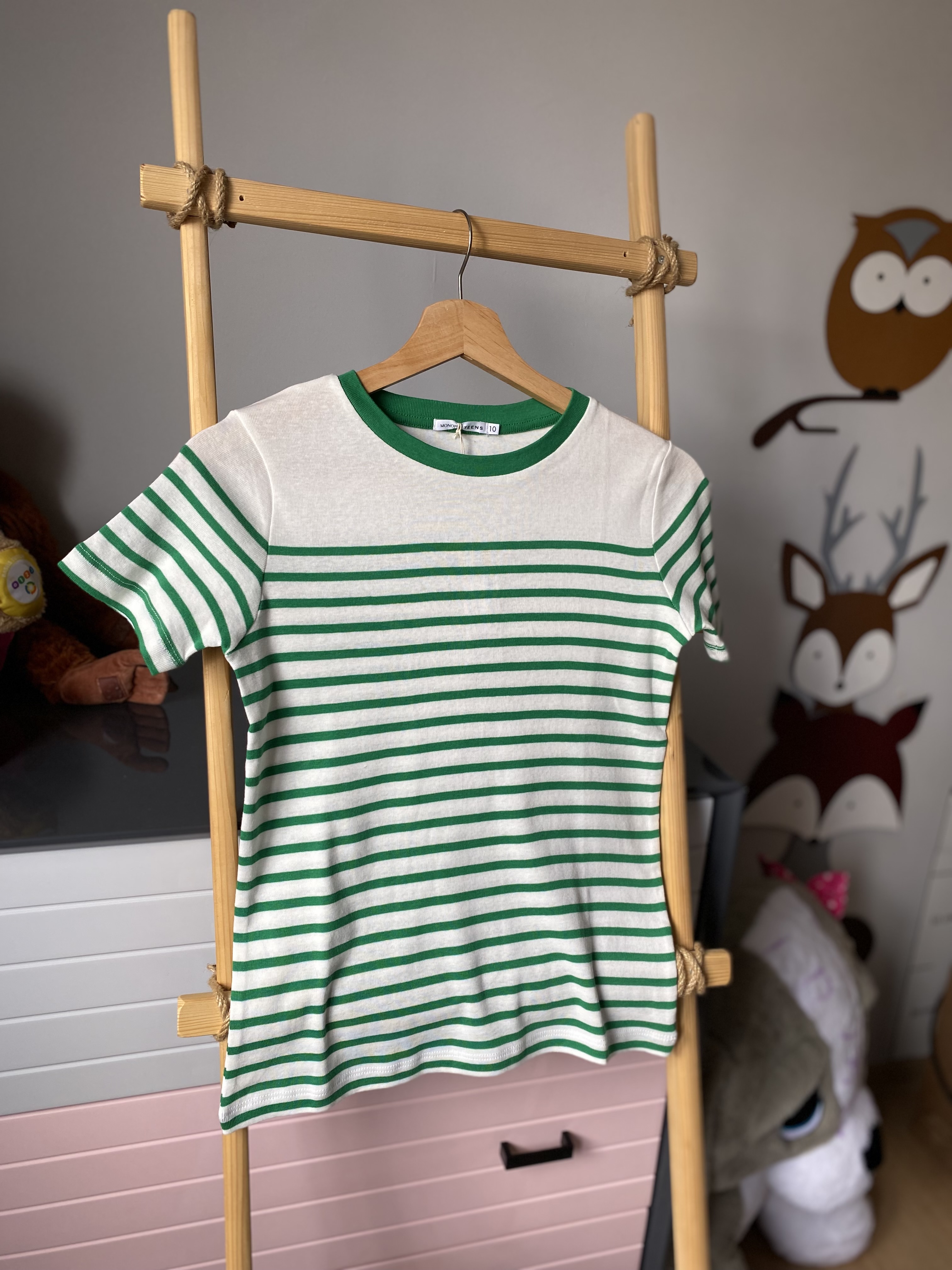 MARKA%20YEŞİL%20ÇİZGİLİ%20T-SHIRT