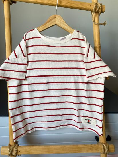 MARKA KIRMIZI ÇİZGİLİ TSHIRT